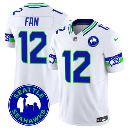 12th Fan Seahawks Seattle 2024 City Patch Vapor Limited White Jersey