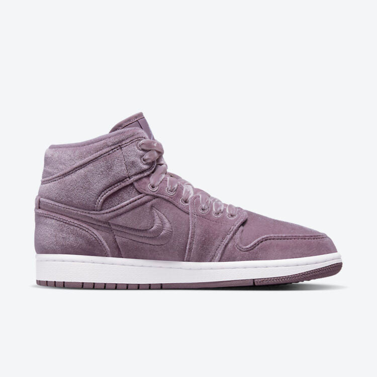 Men's Air Jordan 1 Mid 'Purple Smoke' Shoes