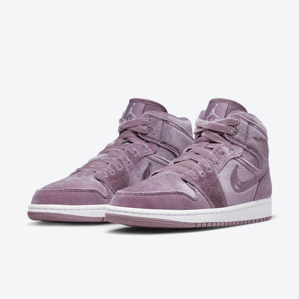 Men's Air Jordan 1 Mid 'Purple Smoke' Shoes