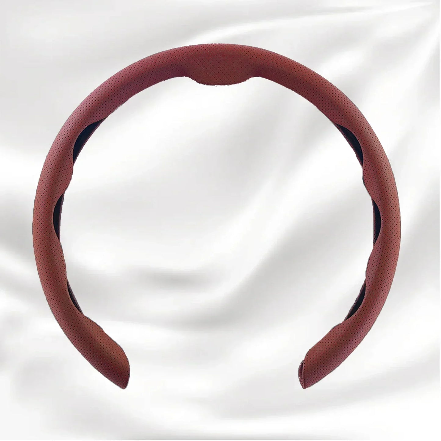 Nexi Customized Car Logo Breathable Ultra-thin 5D Leather & Carbon Car Steering Wheel Cover Universal Fit