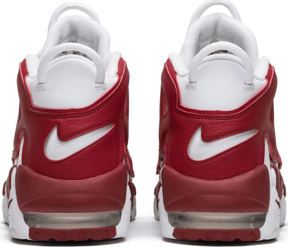 Men's Air More Uptempo White Red Shoes